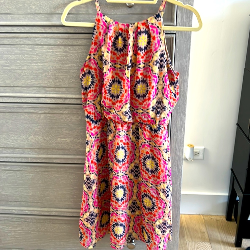 Geometric print dress